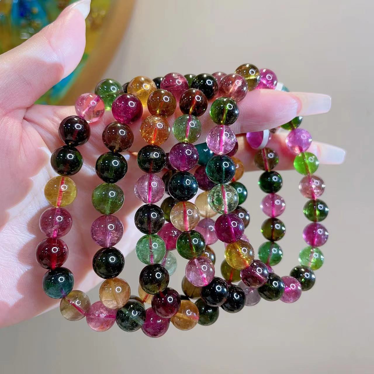 【主播推荐】碧玺手链9m左右@ZY20812015@多样性发一个