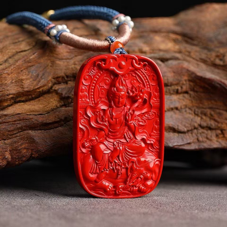 含辰砂工艺品天然朱砂挂件高提纯红砂生肖本命佛紫金砂本命年吊坠