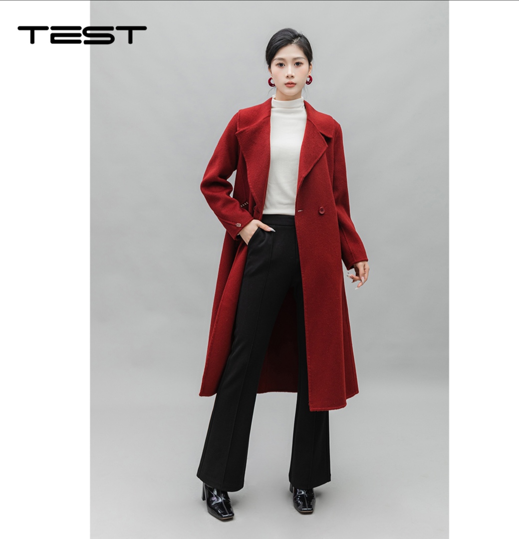 她之蝶冬新款双面绒呢外套2244061