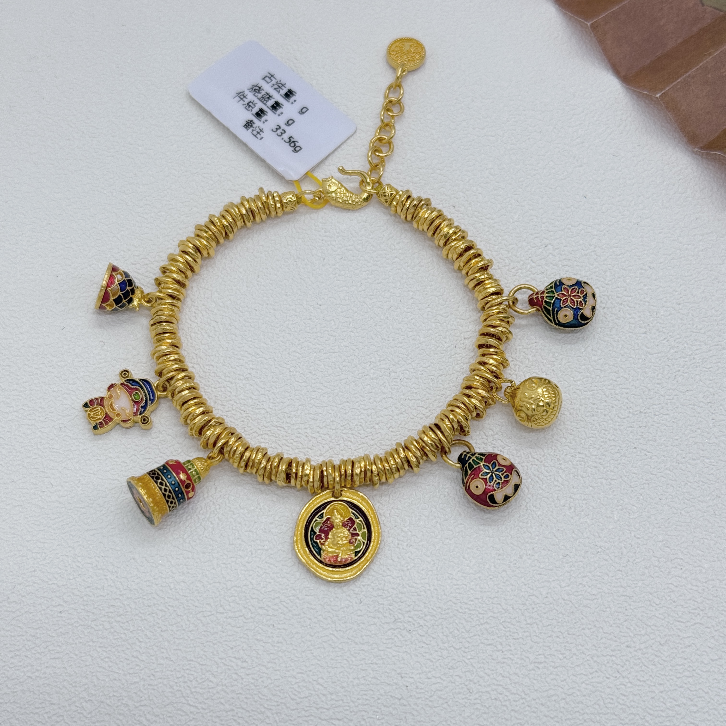 足金999手工盘缠 卡4 14.CM 33.51 送礼物藏式设计感