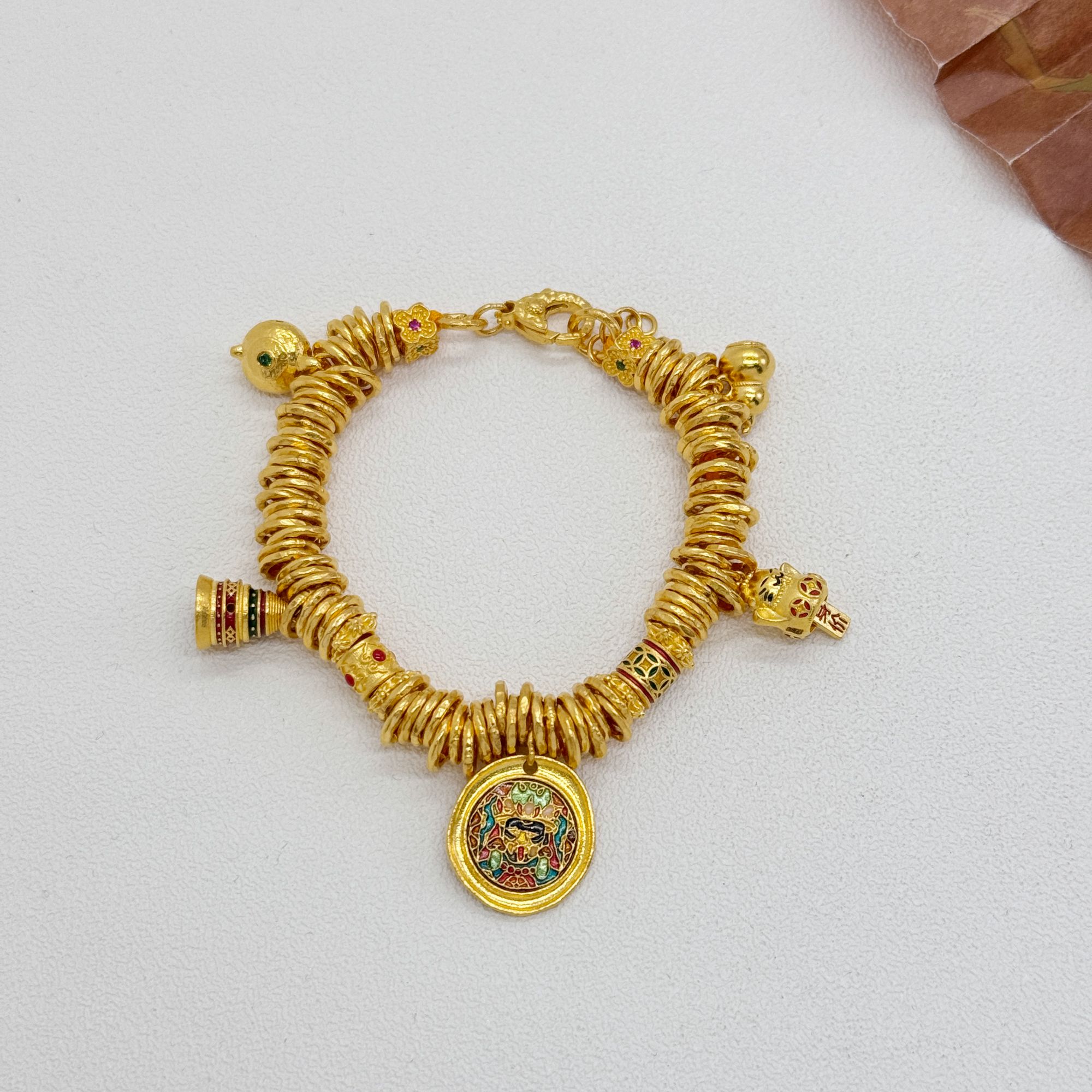 足金999手工盘缠 卡7 14CM 64.55 黄财  送礼物藏式设计感