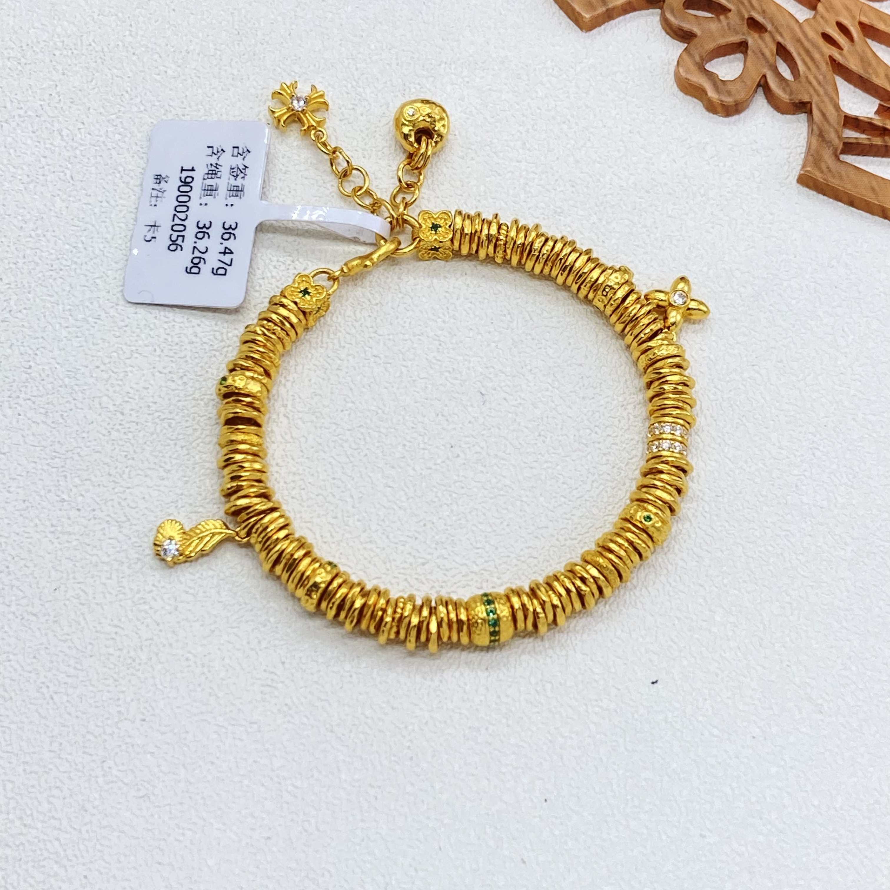 足金999手工盘缠 卡5  14.5CM 36.21
