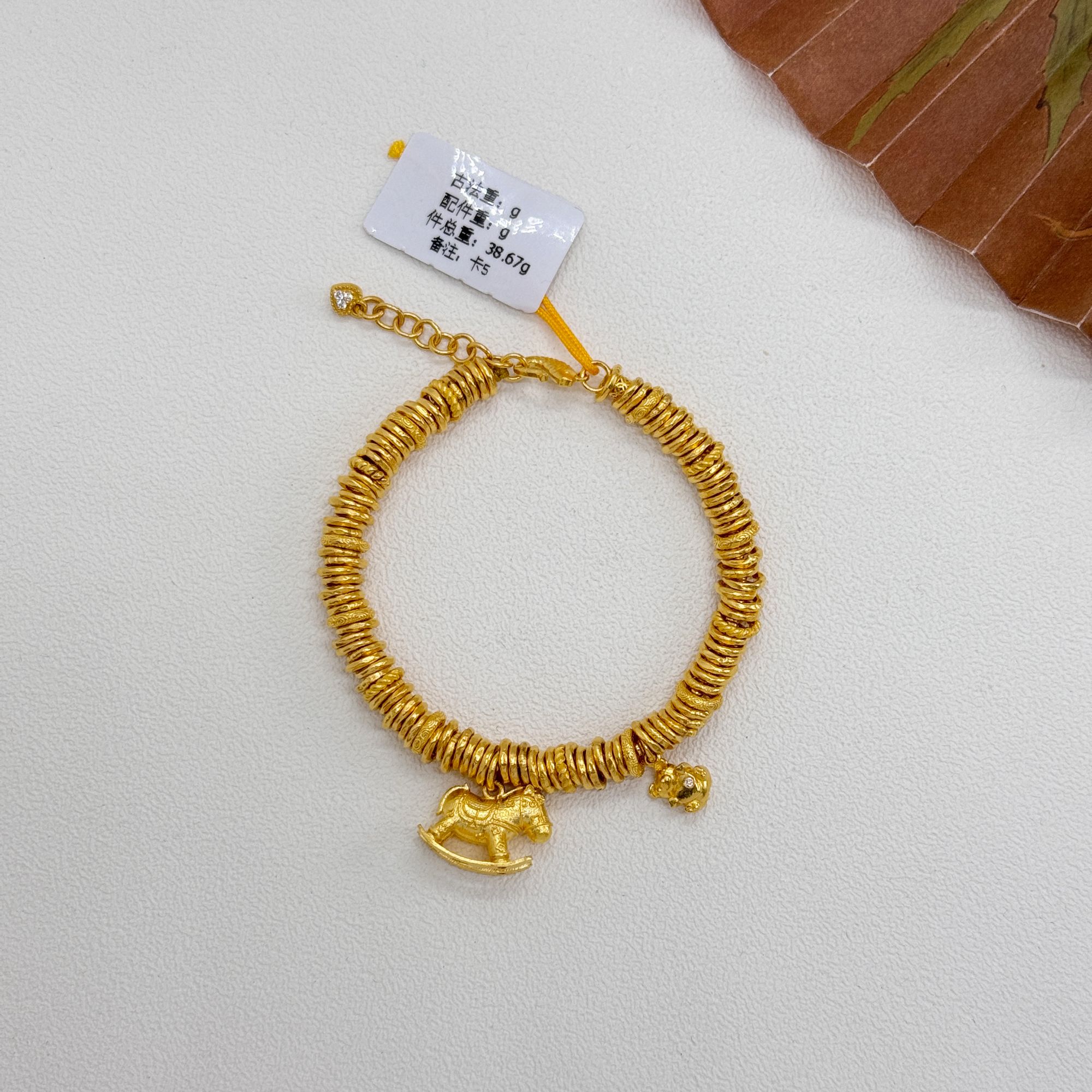 足金999手工盘缠 卡5 14.CM 38.50  送礼物藏式设计感