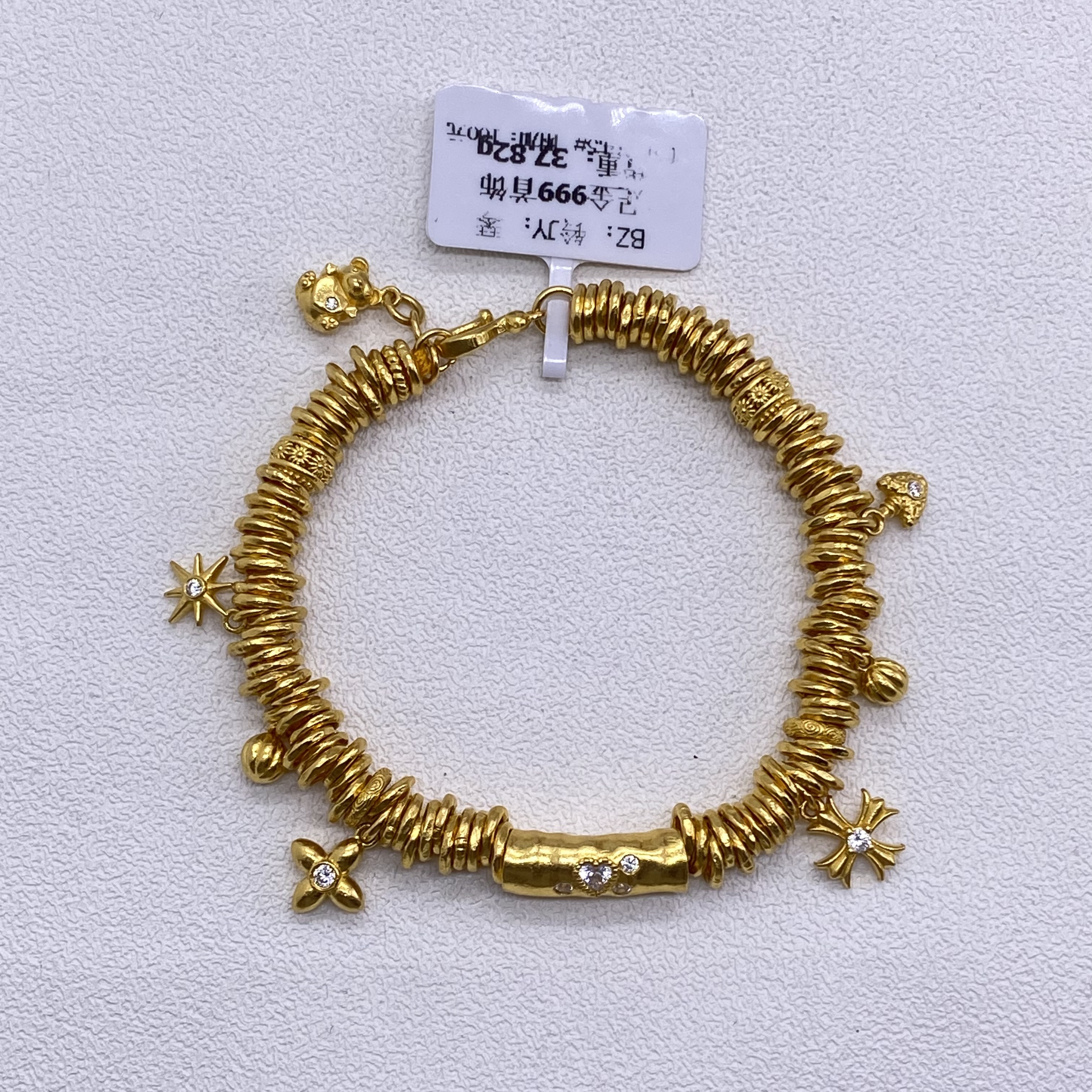 足金999手工盘缠卡5  14.5CM 37.82