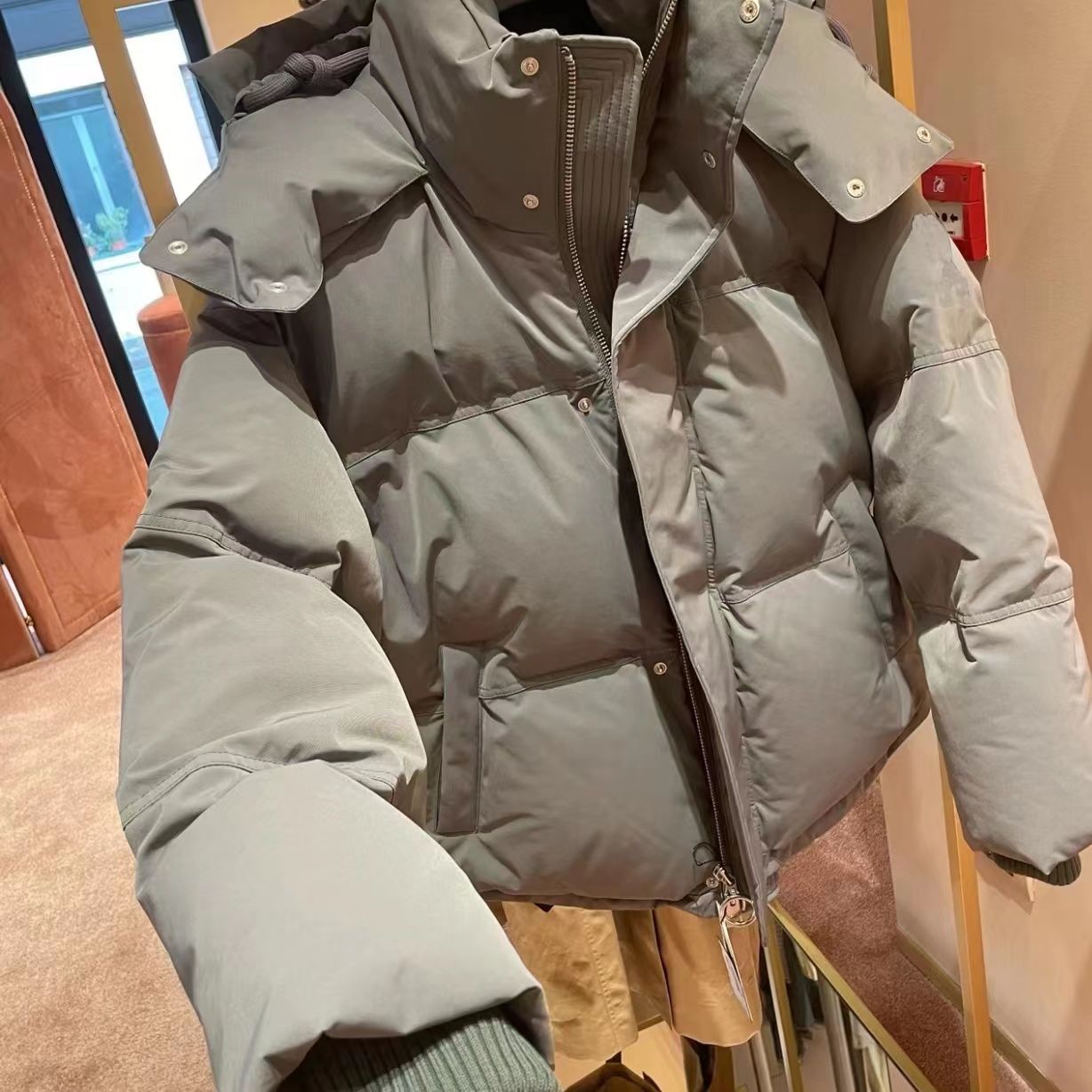 时尚款羽绒衣【羽绒服】潮牌2022年情侣加厚面包服冬季宽松连帽外套