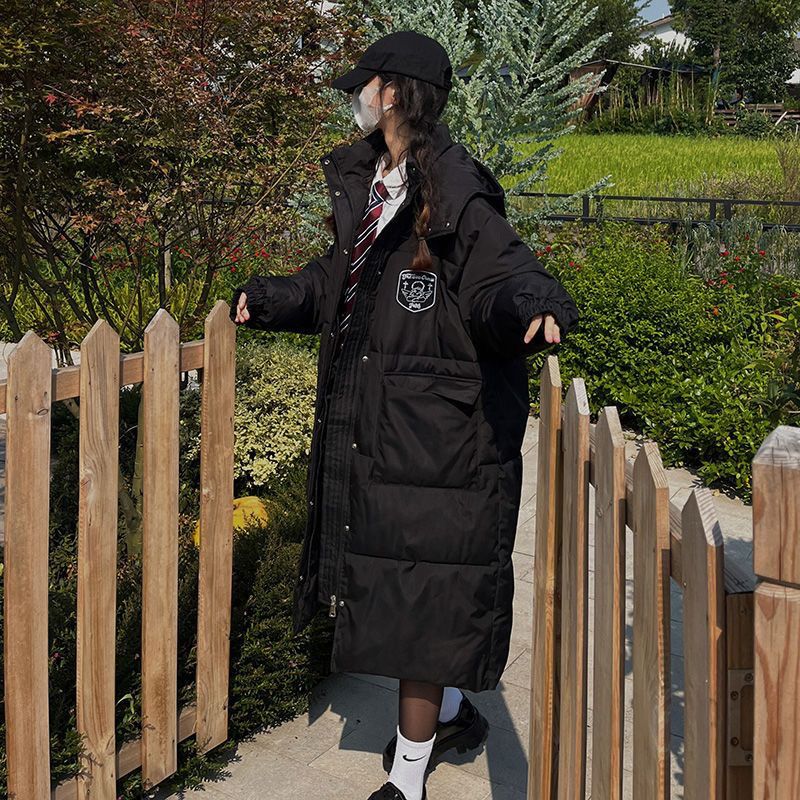 时尚款羽绒衣中长款羽绒棉服女款长款过膝加厚2023年新款冬季棉袄