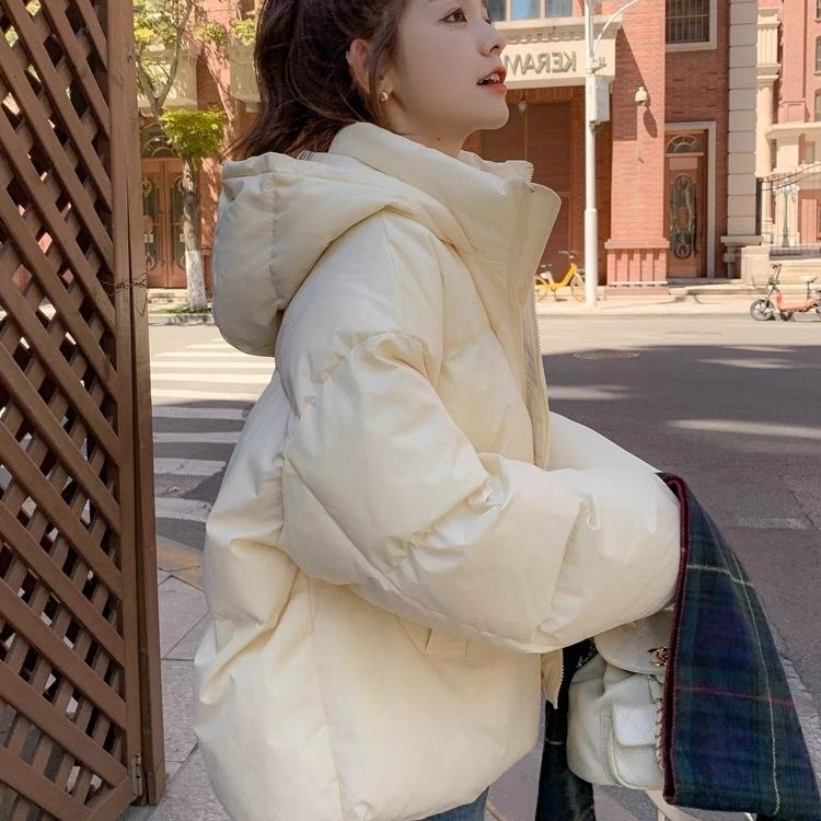 羽绒衣羽绒衣2023新款羽绒棉服女慵懒风ins短款学生韩版连帽宽松