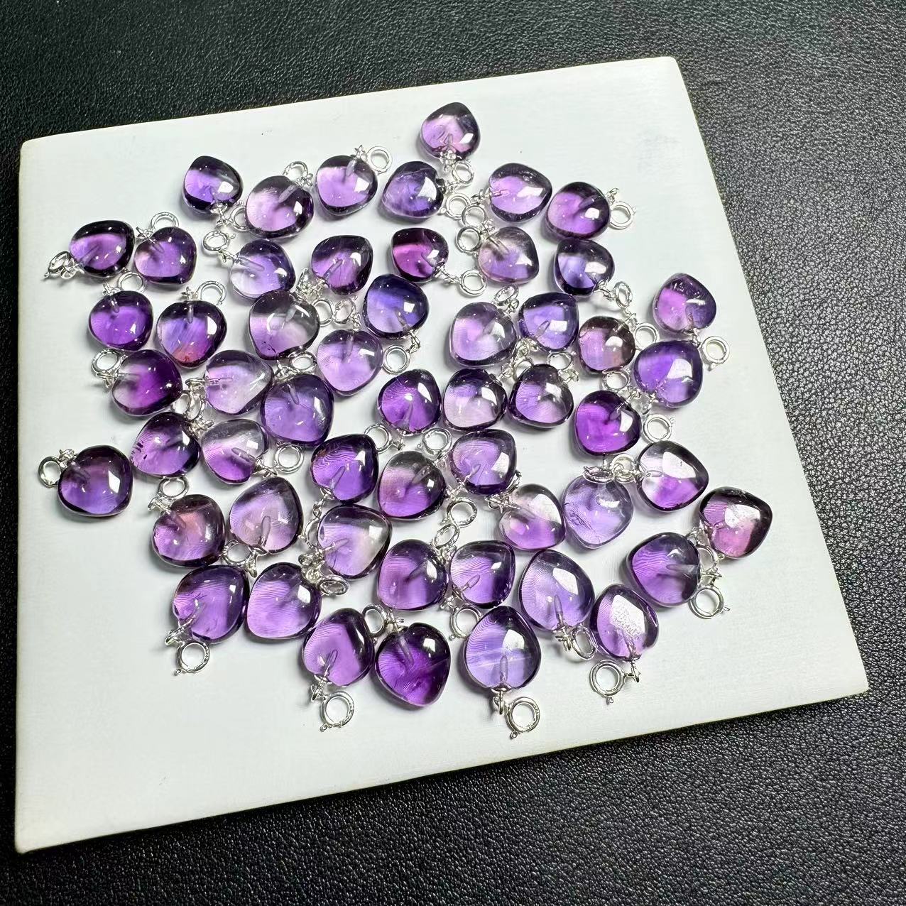 巴西紫水爱心吊坠（多样性发一）