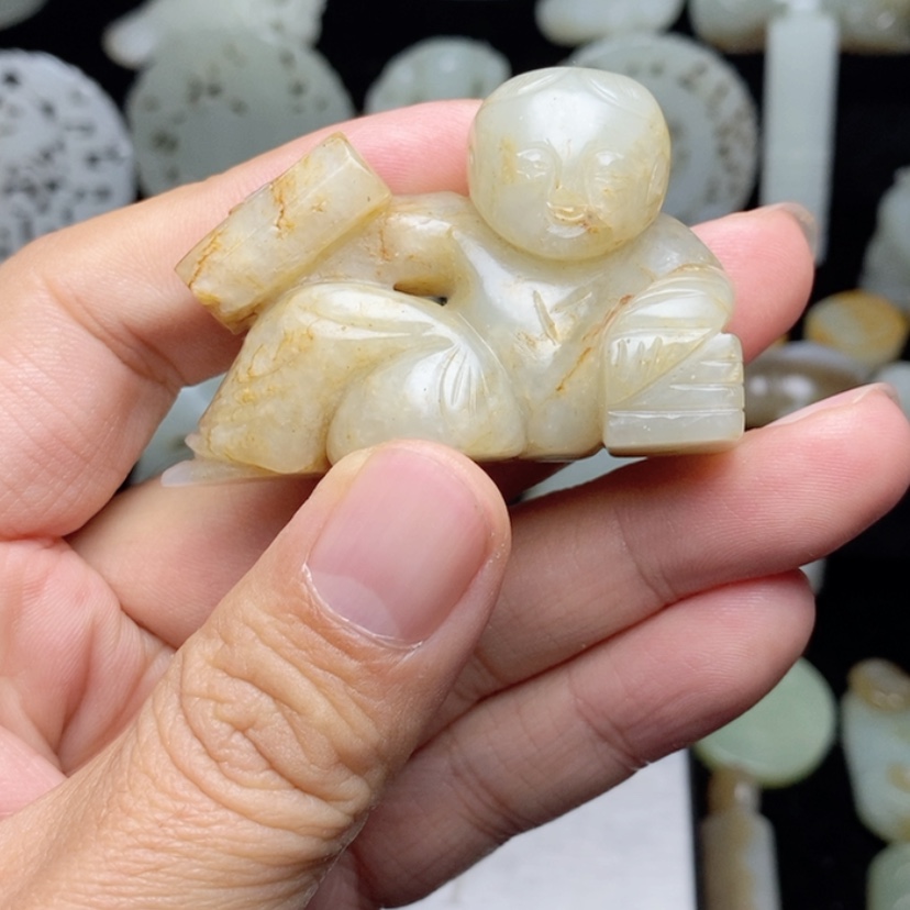 【闪购商品】和田玉（糖玉）挂件未镶嵌好*
