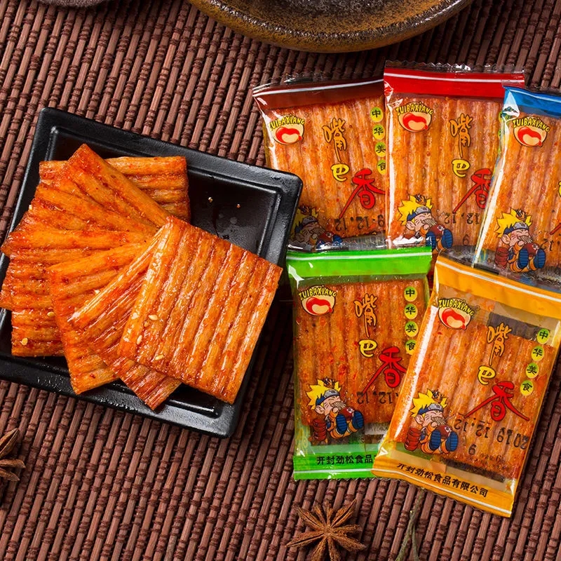 嘴巴香辣条亲嘴片辣片8090后小时候的零食大刀肉劲道素肉童年美味