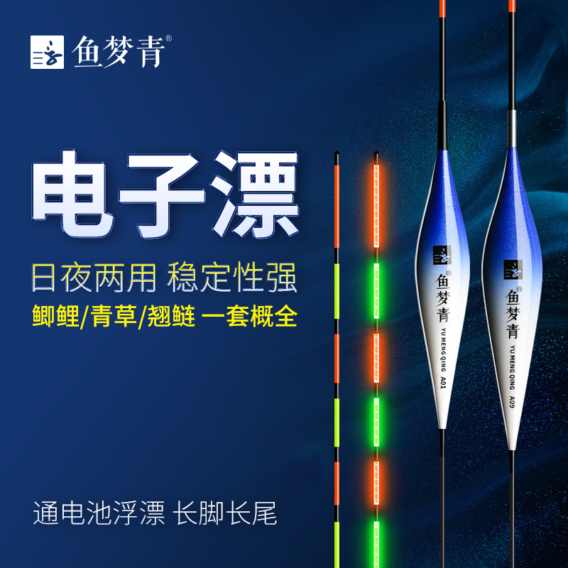 鱼梦青电子夜光漂硬尾电子漂醒目高灵敏速度钓鲢鳙湖库大物漂夜钓