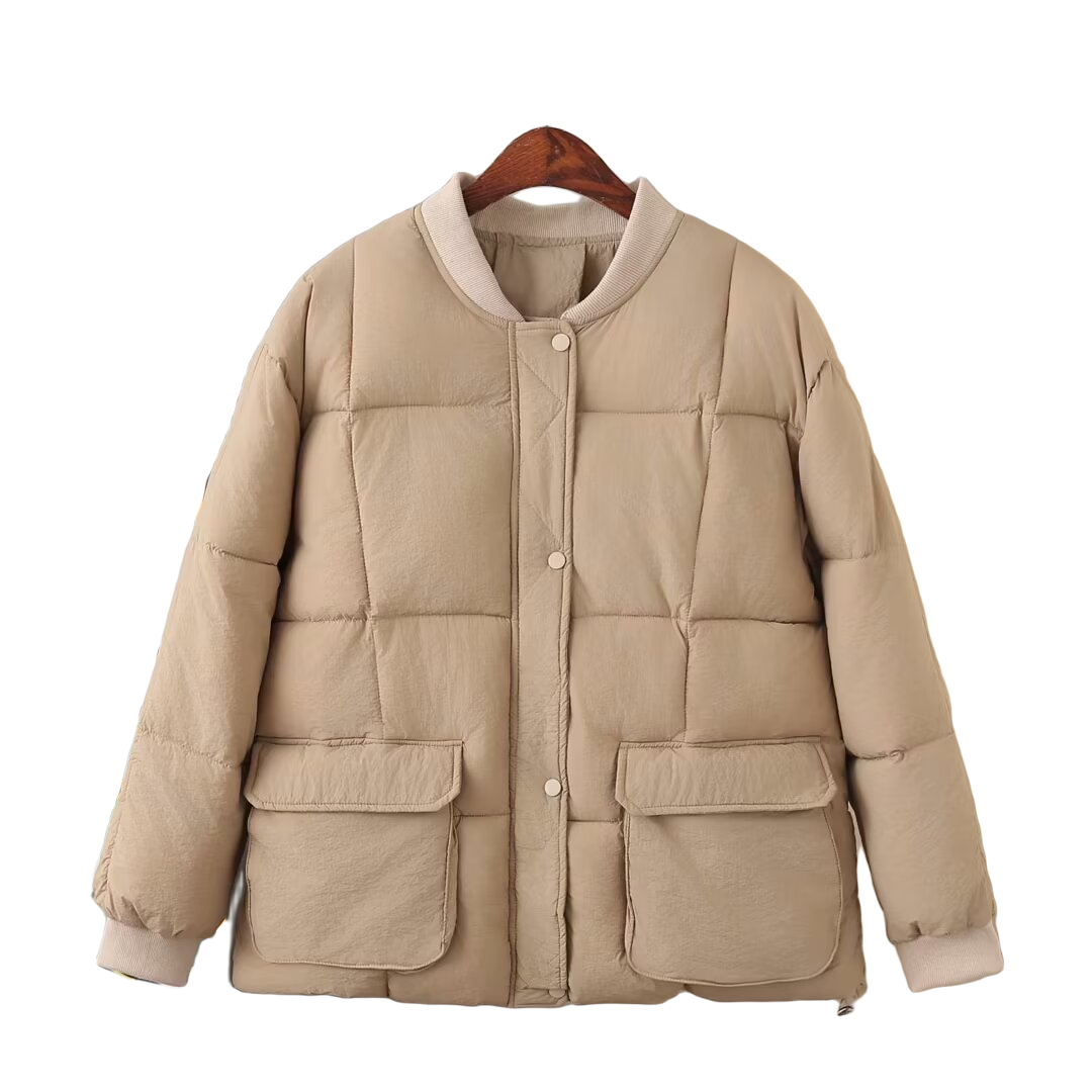 YN9113纯色棒球领大码女装棉服外套时尚休闲百搭加厚保暖冬季棉衣