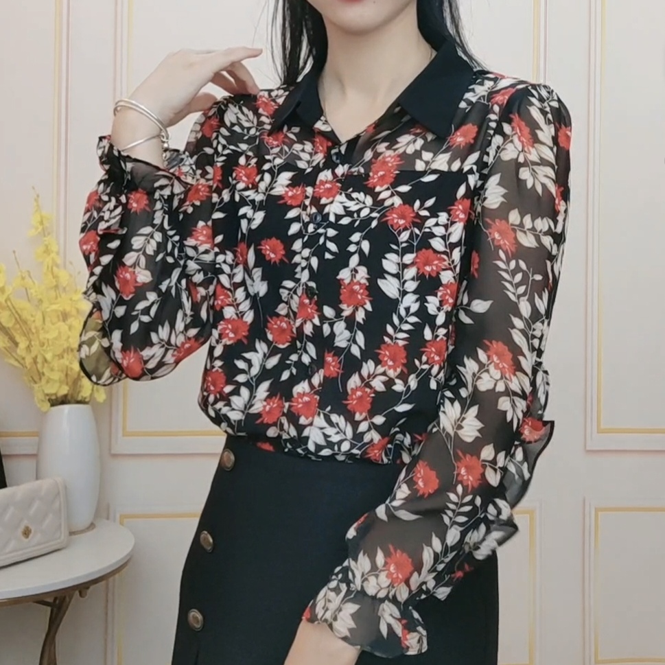 秋季新款韩系碎花时尚小衫