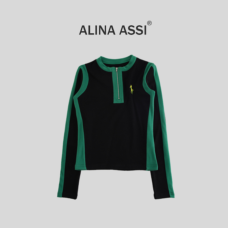 【静静】2024新款百搭T恤简约显瘦宽松长袖上衣W150