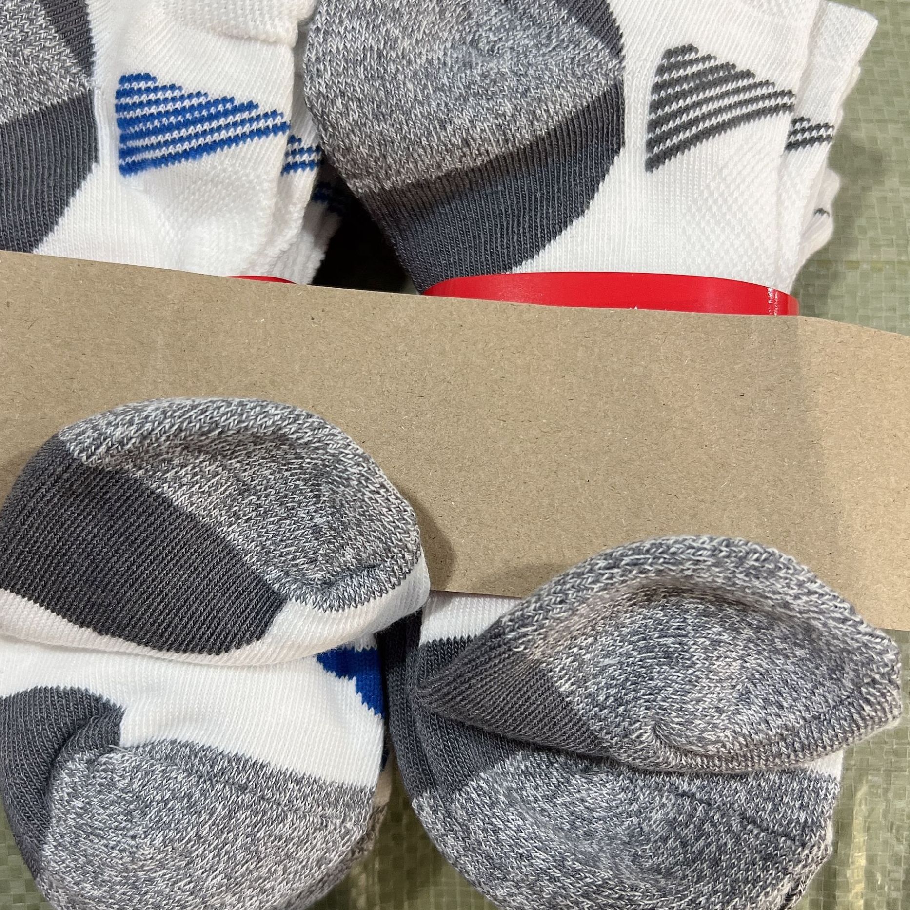 AA 多色加厚毛圈底高货短袜 发6双