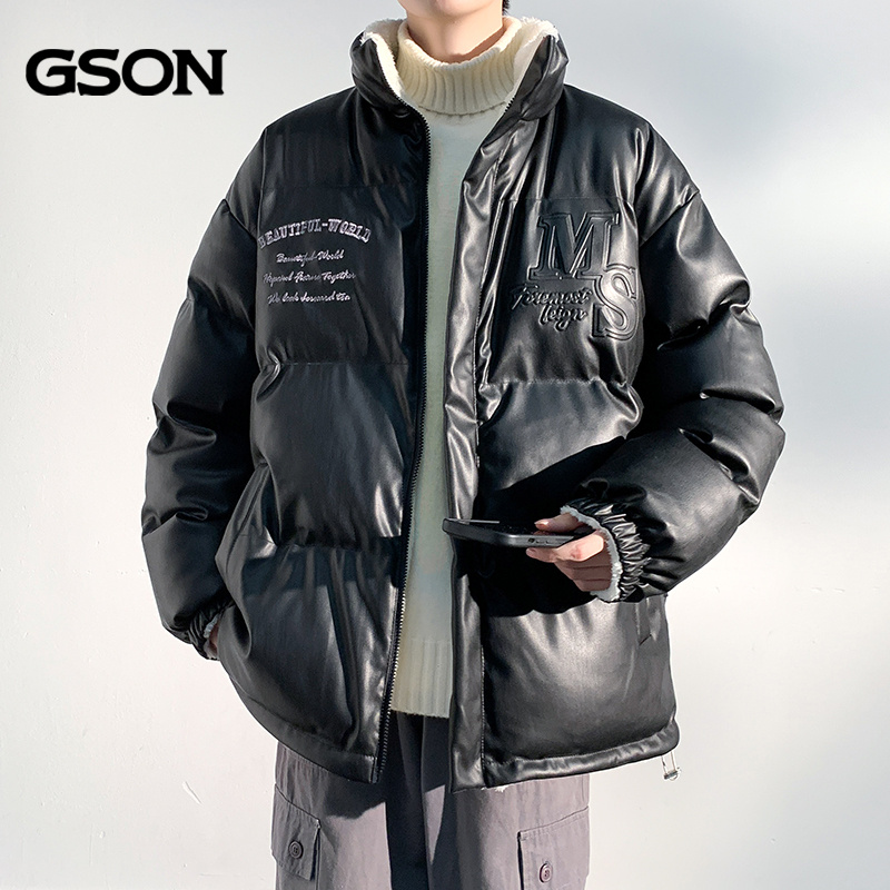 森馬集团GSON羊羔绒棉服外套男士冬季加厚冬装棉袄子男款保暖棉衣