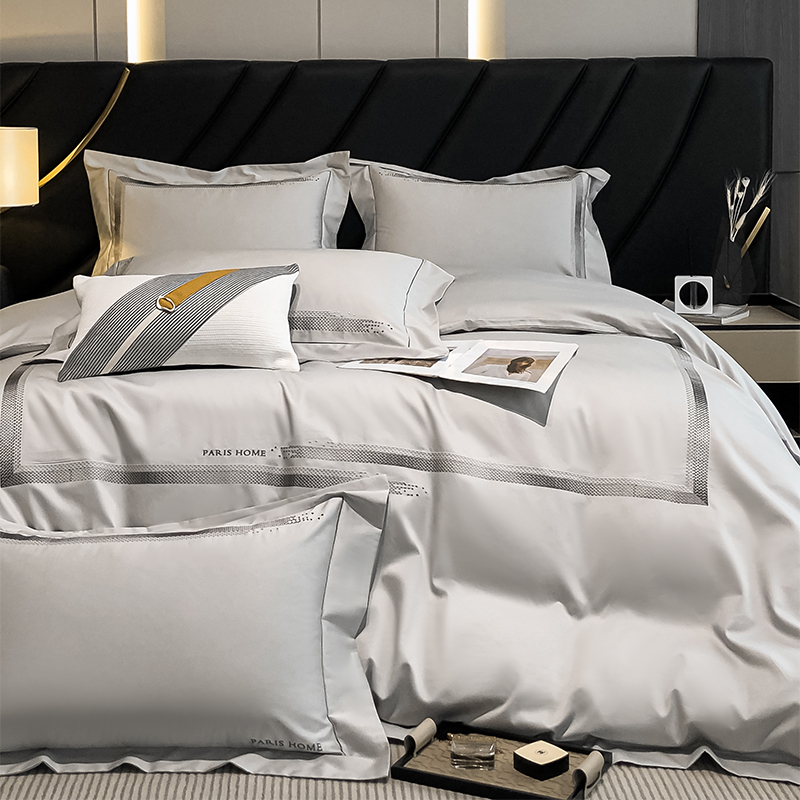 埃及长绒棉四件套纯棉高级感全棉亲肤柔软酒店床上用品套件