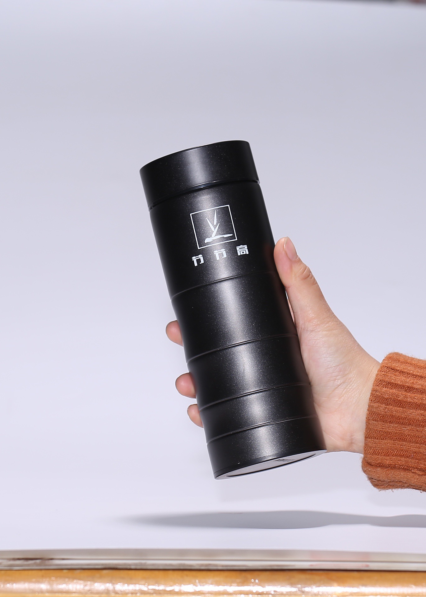 宜兴紫砂内胆保温杯节节高升紫砂茶杯