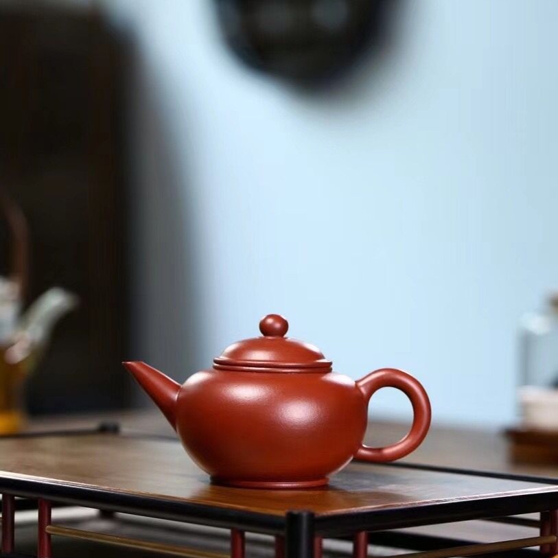宜兴紫砂壶原矿大红袍纯手工泡茶壶功夫茶具水平壶光素器