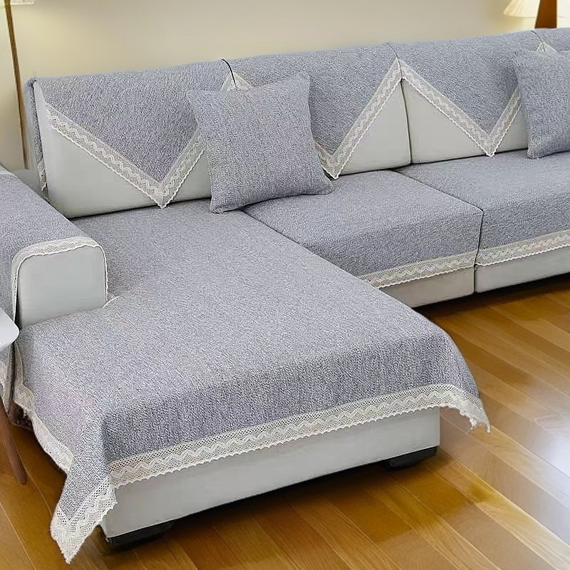 家用沙发垫新中式沙发靠背垫客厅轻奢简约防滑加厚棉麻沙发垫坐垫