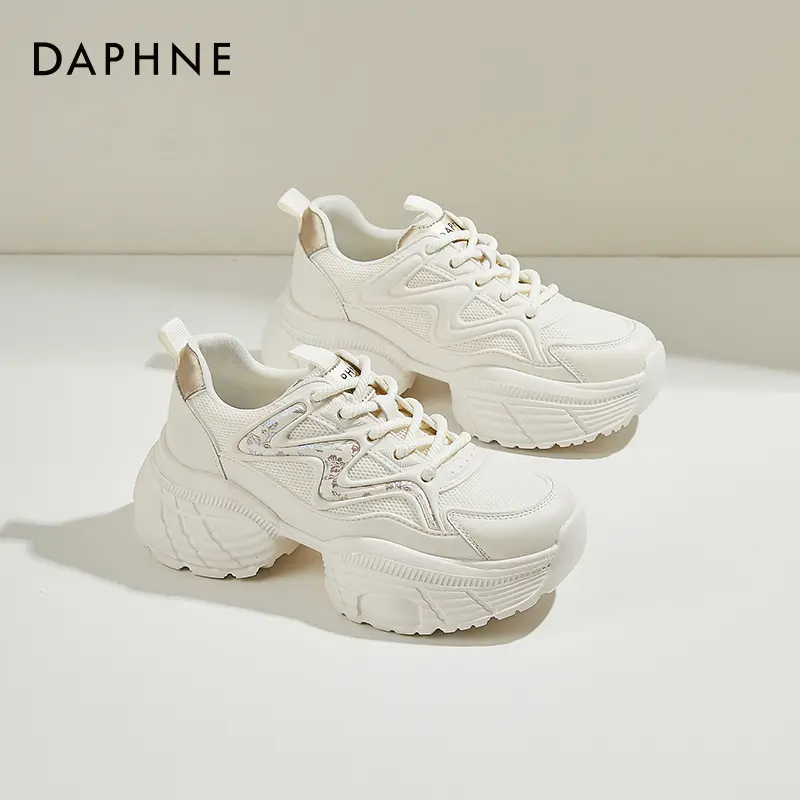 达芙妮厚底老爹鞋2025秋季新款女鞋百搭增高显脚小运动休闲鞋子