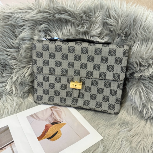 95新 LOEWE/罗意威 老花手提公文包