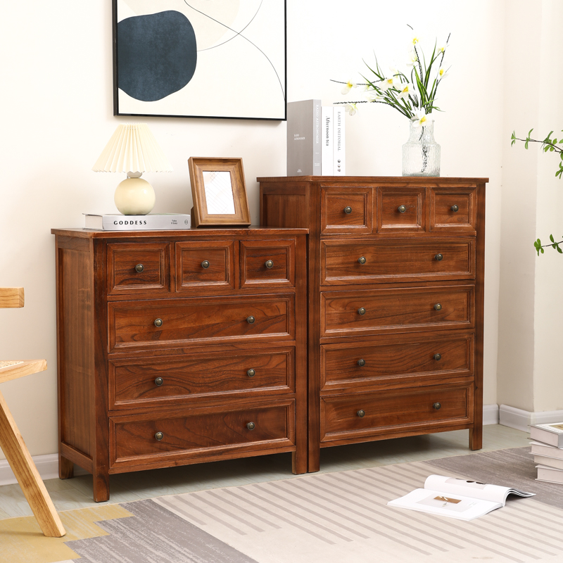 斗柜五斗柜实木卧室收纳柜子小户型客厅五斗橱美式柜抽屉式储物柜