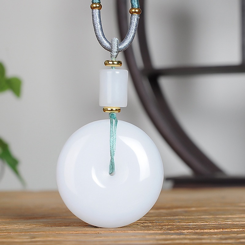 新疆金丝玉精品平安扣，直经3.5cm