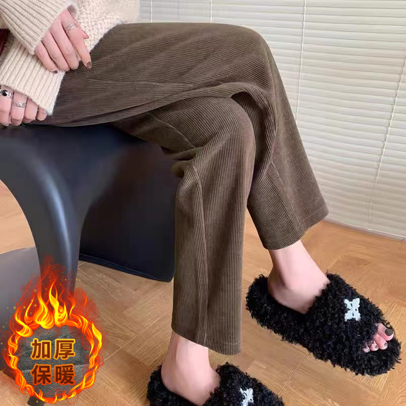 伊士曼苏 / 修饰腿型利器加绒木棉绒镰刀裤7052
