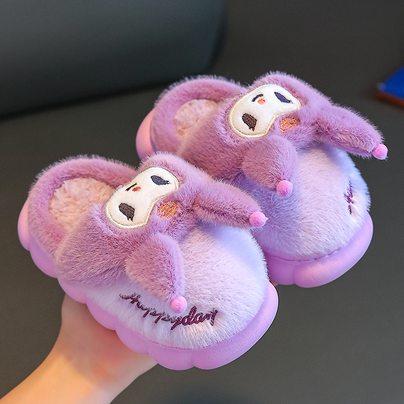 儿童棉拖鞋秋冬季女童卡通室内居家鞋中大童两穿保暖亲子宝宝棉鞋