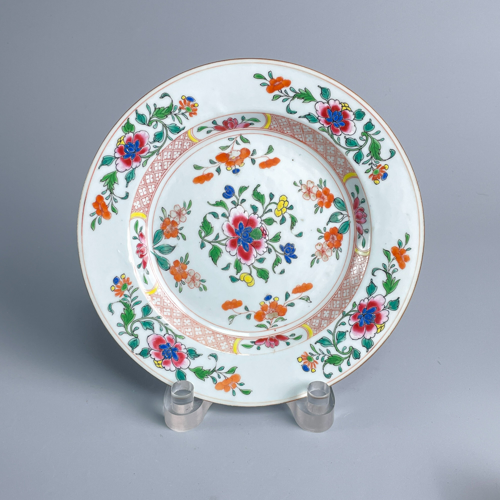 瓷器/古董清雍正粉彩花卉大盘-M2XKS002309/收藏/文物/绣花张