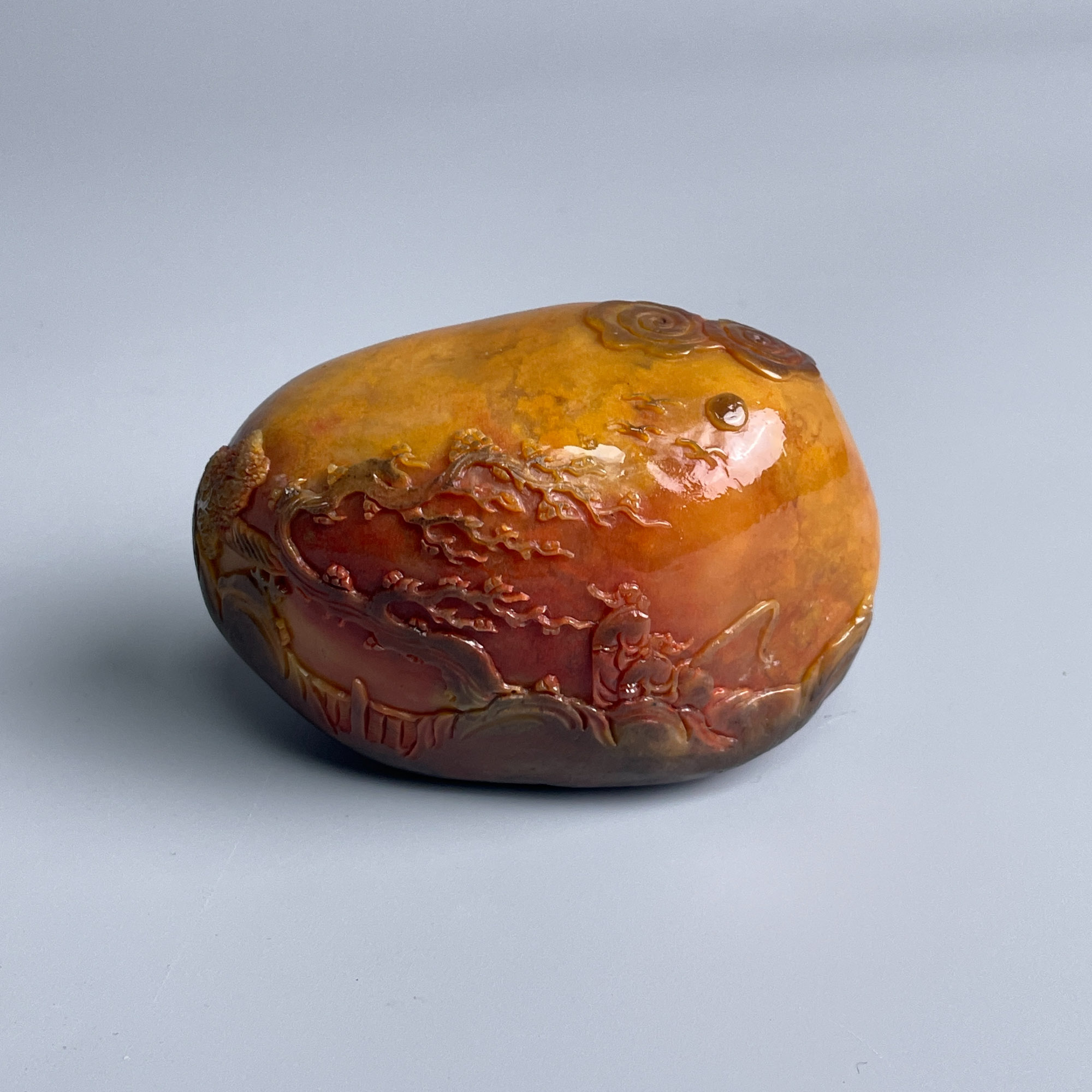 20世纪中期到后期寿山田黄乌鸦皮摆件M2XKR002886/摆件/绣花张