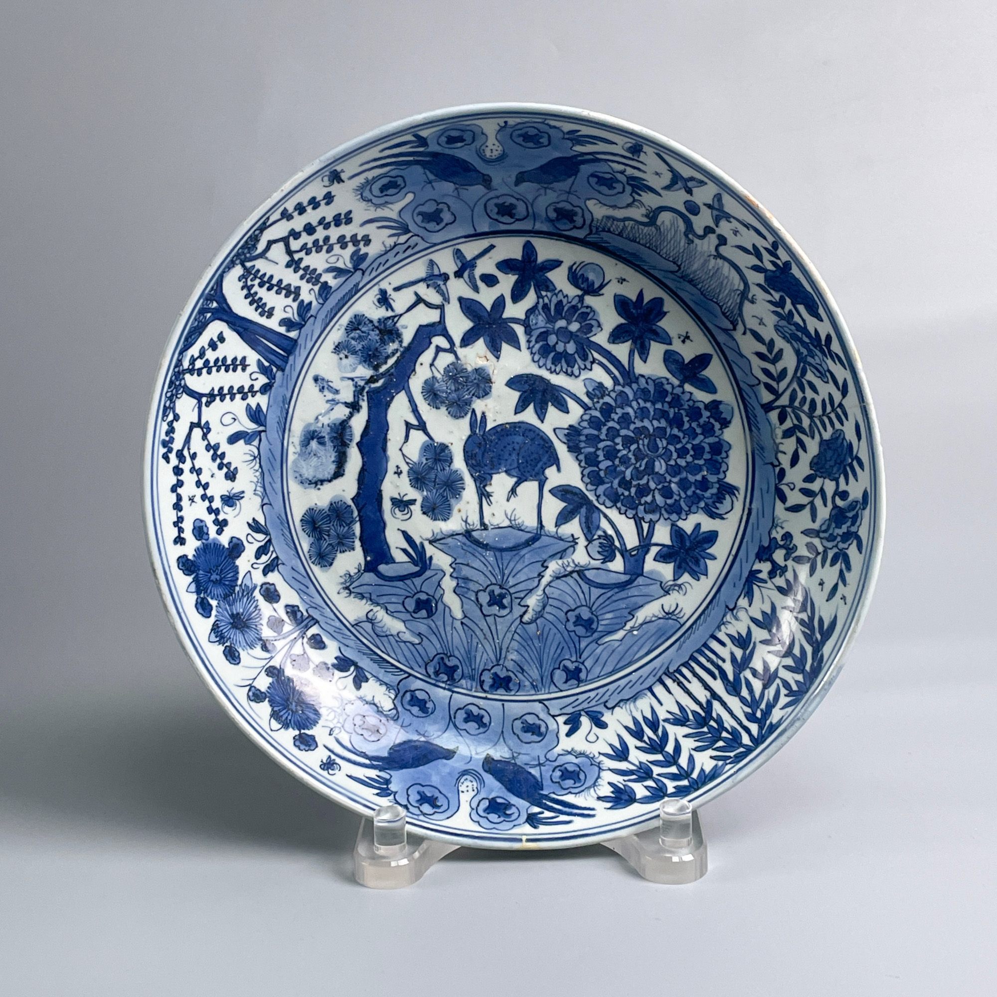  明万历 青花大盘M2XFD008F89古玩