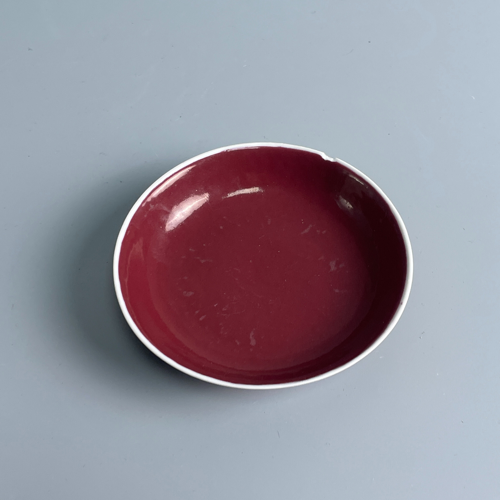 瓷器/古董 光绪胭脂红小盘M2XKB007B99/古玩/收藏/文物/绣花张