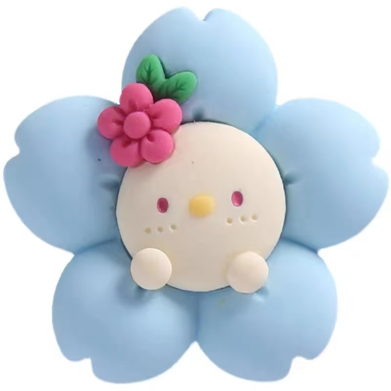 DIY配件树脂卡通亚克力片片珠饰立体娃娃合金发饰配件