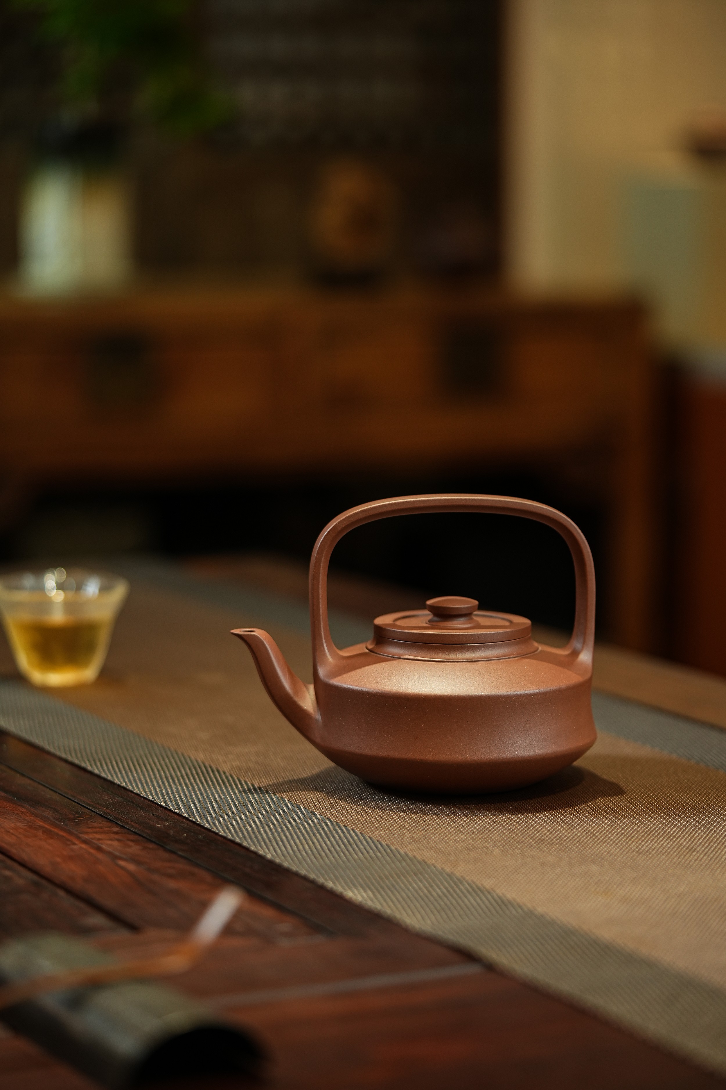 周国民《提壁》紫泥全手工350cc宜兴紫砂茶具