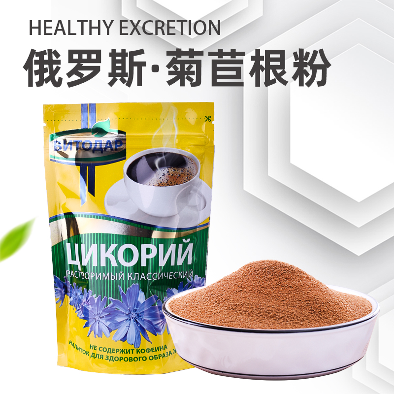 一箱24袋俄罗斯原装进口维多达尔牌速溶菊苣根粉固体饮料85克