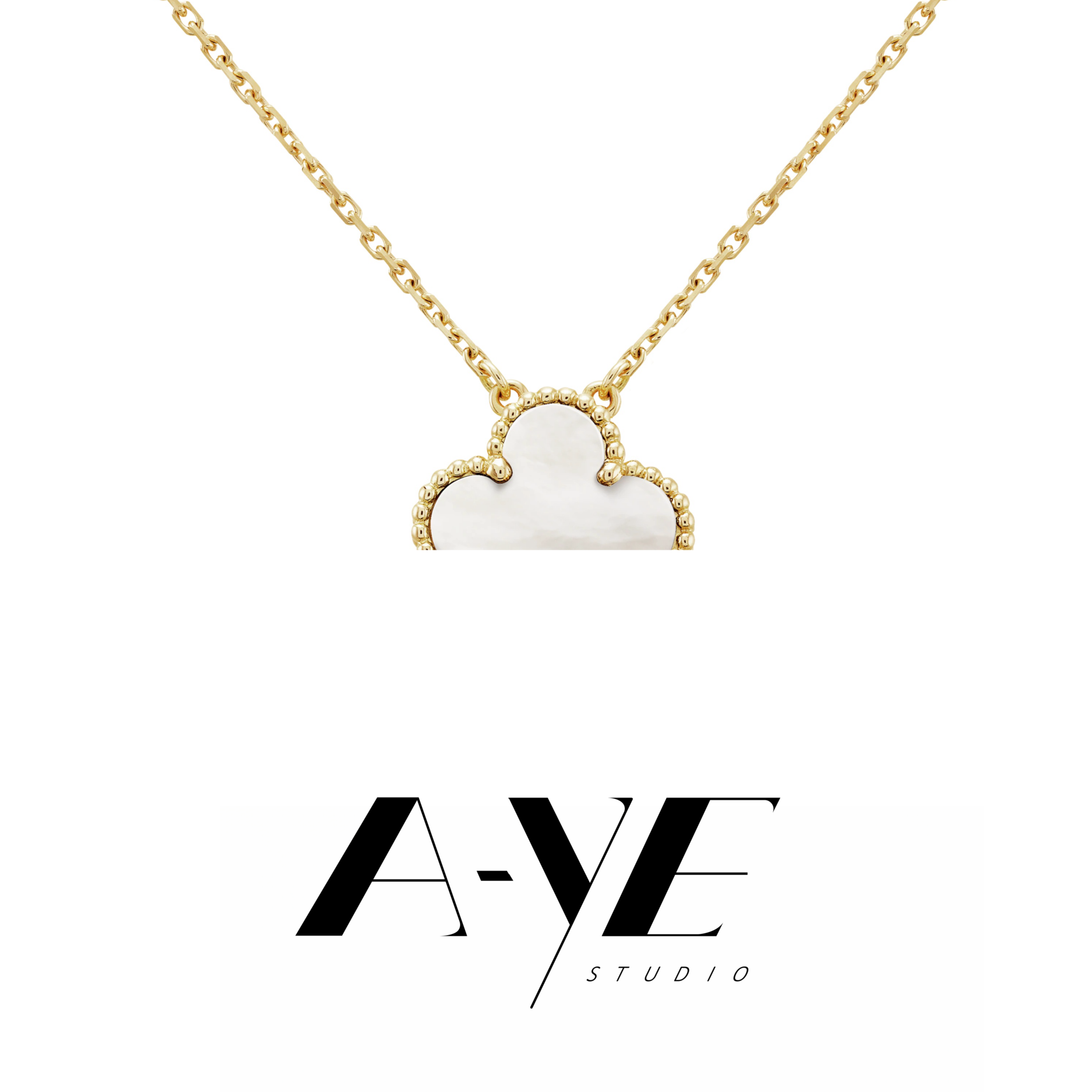 坠链均925银 萃-字母V 单花白项链 轻奢可爱百搭红色小众简约金色