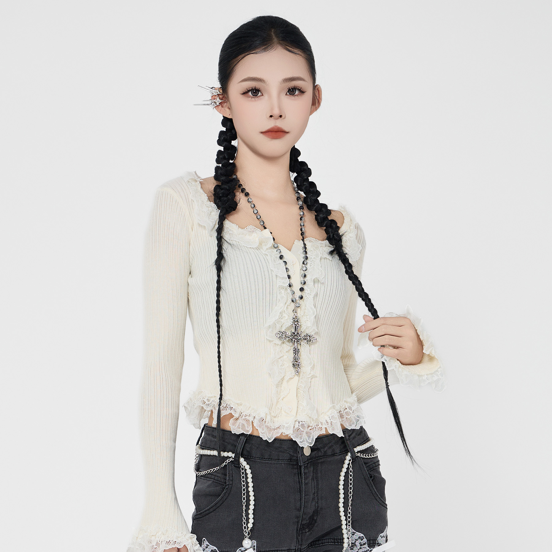 ANPK女装时尚纯欲甜美毛衣AD143J8736