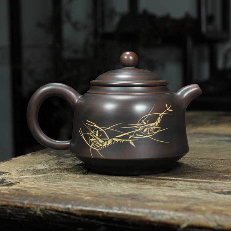 淳艺茶器 甘世荣 金钟壶 200cc全手工坭兴陶 泡茶壶茶器茶具送礼