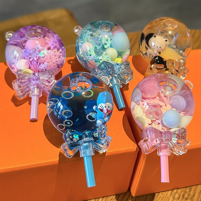 【盲袋对对碰】入油流沙瓶精致情侣小饰品书包挂件卡通钥匙链挂饰