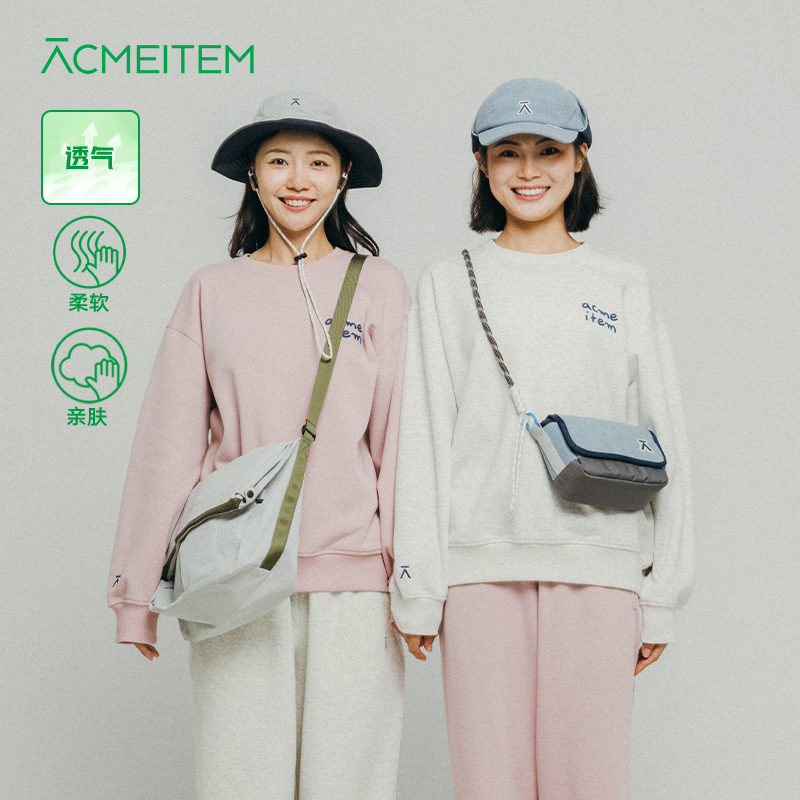 ACMEITEM爱棵米 秋冬户外亲子抓绒圆领卫衣柔软亲肤套头上衣男女