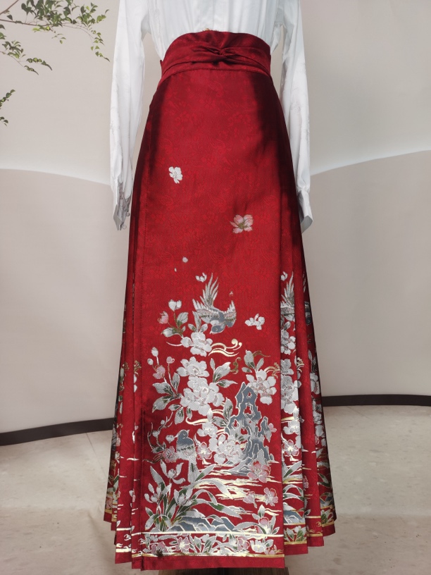 云若兮【花满蹊】春夏款马面裙新中式原创汉服织金妆花中国风传统