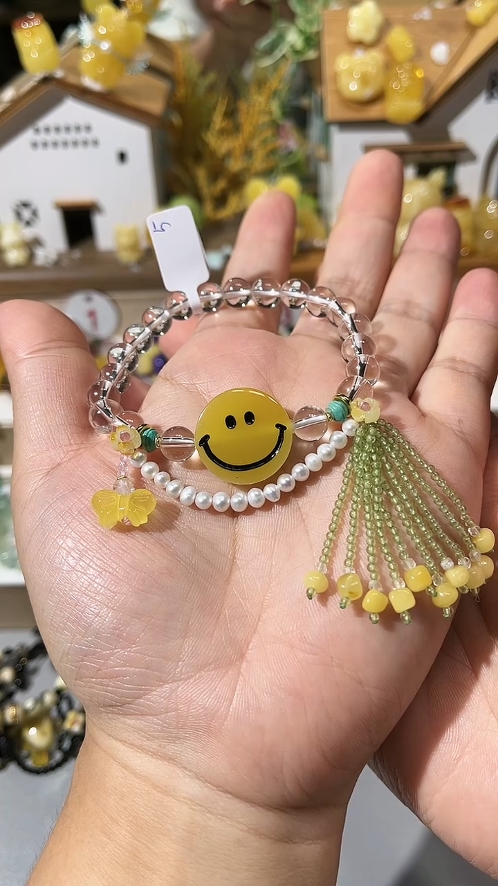 【闪购商品】蜜蜡手链未镶嵌蜜蜡笑脸手链