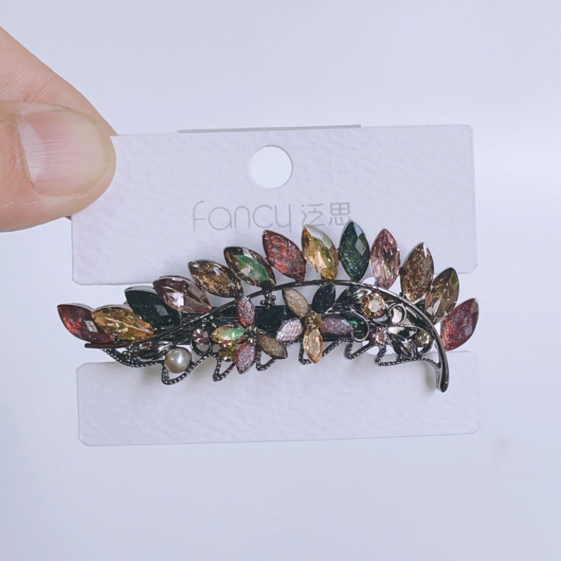 发夹后脑勺新款优雅大气妈妈发卡半扎发女发饰横夹弹簧夹夹子头饰