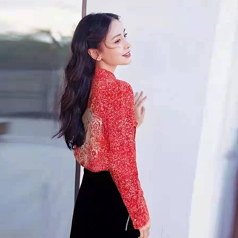 #359-999#女士衬衫长袖时尚洋气女装上衣（备注 扣号）