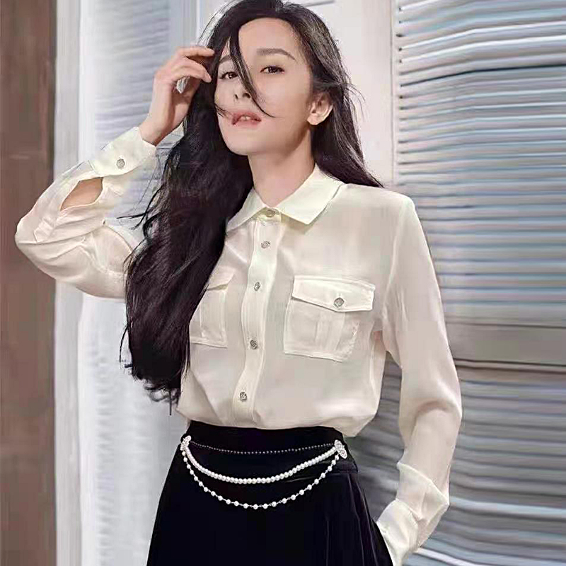 #99-299#女士衬衫长袖时尚洋气女装上衣（备注 扣号）