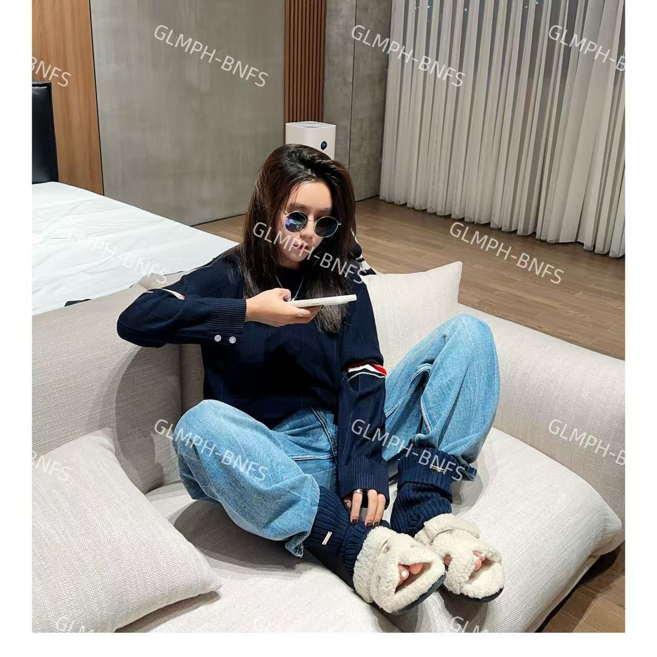 GLMPH-BNFS【小T毛衣】简约宽松圆领毛衣简约休闲长袖上衣-634