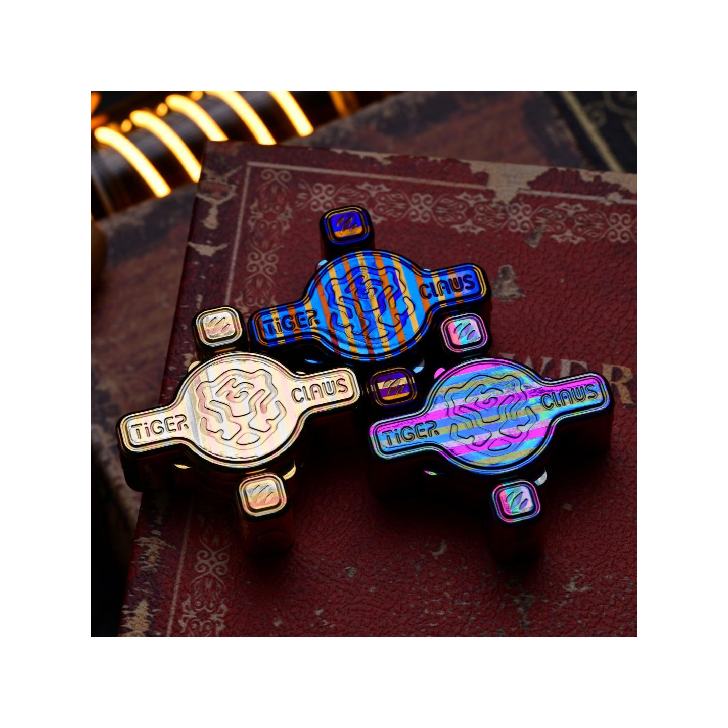 【虎头局】海盗旗骨虎纹铜马钛马锆马骨点工作室创新磁铁推牌EDC