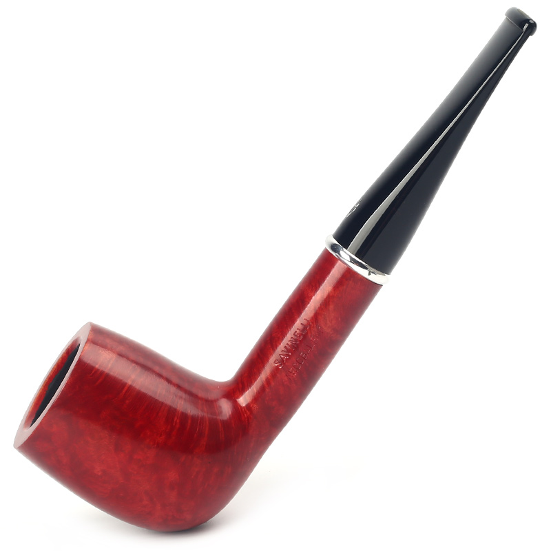 意大利沙芬彩虹系列光面斗（红色）石楠木烟斗P301LR-111